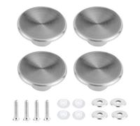 BildeeMait Perilla de horno de acero inoxidable para kit de repuesto para olla, tapas de sartén, paquete de 4, 2 x 0.95 x 1 pulgadas, apto para lavavajillas
