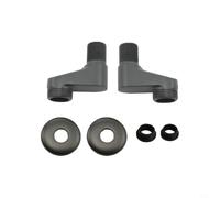 BildeeMait Pieza de esquina de ducha de cobre resistente con cubierta decorativa, espacio ajustable de 8 a 12 cm, adaptador G1/2 a G3/4 para mezcladores de ducha y bañera, paquete de 2 (negro)