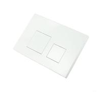 BildeeMait Placas de doble descarga para GEBERIT Sigma01 Sigma10 Sigma20 Sigma21 Sigma30 Sigma50 Sigma60 UP300 Marco de botones cromados WC pieza de repuesto (blanco)