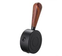 BildeeMait Pomo de interruptor de agua caliente con palanca de vapor de aluminio y madera, compatible con cafeteras espresso serie 8 y 9, color negro plateado (negro)