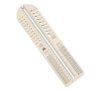 BildeeMait Regla de madera para calcetines, para proyectos de tejer, modelo de visualización de medición precisa, color plateado ligero para principiantes, 32 cm
