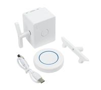 BildeeMait Robot de interruptor de luz inalámbrico con control remoto, dispositivo de apagado automático con 30 m de alcance, no requiere cableado, controlador perezoso ABS, hogar, dormitorio, oficina