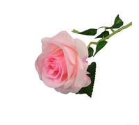 BildeeMait Rosa artificial individual, flor falsa realista de 50 cm para decoración del hogar, sala de estar, dormitorio, centro de mesa de fiesta de boda, arreglo floral (rosa claro)