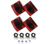 BildeeMait Ruedas de monopatín de 60 x 45 mm, 78 A, de poliuretano de alto rebote, incluye rodamientos ABEC-9, espaciadores para deportes al aire libre (rojo B)