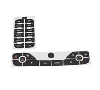 BildeeMait S-for Max 2011 - Calcomanía de reparación de botones, vinilo negro para radio y controles de CA (paquete de 2)