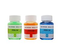 BildeeMait Solución precisa de calibración de pH 50ml Líquido tampón para medidor de pH estándar de prueba 4.00 6.86 9.18 para laboratorio, acuario, hidroponía, portátil