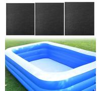 BildeeMait Tapete resistente para alberca de 3 x 2 m, antideslizante, resistente a pinchazos, fieltro para piscinas sobre el suelo, poliéster negro