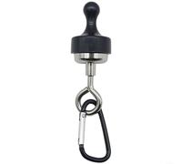 BildeeMait Toldo magnético portátil para tienda de campaña, hierro robusto y aleación de aluminio en D para colgar de forma segura, color negro (grande negro)