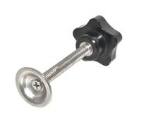 BildeeMait Tornillo de mano con rosca M8, acero 45# para perilla de sujeción negra, equipos mecánicos e instrumentos