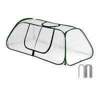 BildeeMait Túnel de invernadero de polietileno con puerta enrollable con cremallera de 115 x 50 x 45 cm, cubierta de cama de jardín con 6 estacas de tierra para verduras y flores al aire libre