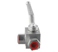 BildeeMait Válvula de bola de 3 vías de alta presión 500 bar MWP Acero al carbono Operación manual Puerto en T de sellado duro para roscas BSP G1/4 G3/8 G1/2 G3/4 Agua Petróleo Gas Medios (G1/2)