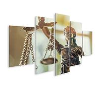 bilderfelix Cuadro Lienzo La Estatua de la Justicia - la Dama de la Justicia o Iustitia/Justitia la Diosa Romana de la Justicia Impresión Lienzo Formato Grande Cuadros Modernos TLQ