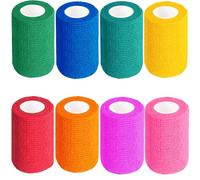 BILGETA 8 Rollos Banda Venda Cinta Bendaje Adhesiva Deportiva Tape 7,5cm x 4,5m Vendaje Cohesivo Primeros Auxilios Cinta de Mascotas Vendas Autoadhesivas para Dedos, Muñecas, Tobillo, Perros, Mascotas