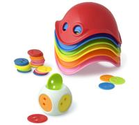 Bilibo Baby Toy Dice + 36 Counters + 1 Bag + 1 Information Booklet (May not Be in English) Assorted Colours,Blue, Red, Yellow, Pink, Orange and Green,12.5 x 12.5 x 12.5 cm