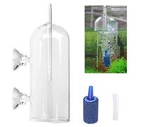 Bilindasly Acuario Aire Oxígeno Bubbler Copa de vidrio Difusor de CO2 Dispositivo de oxígeno de aireación de aire con tubo de agua, Piedra de aire de lechón, Oxígeno disuelto alto para tanque de peces