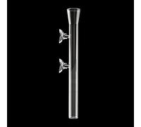 Bilindasly Tubo de alimentación de camarones de acuario de vidrio de 200 mm Tubo de alimentación de alimentos para peces transparente para tanque de peces con 2 ventosas