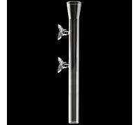 Bilindasly Tubo de alimentación de camarones de acuario de vidrio de 250 mm Tubo de alimentación de alimentos para peces transparente para tanque de peces con 2 ventosas
