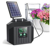Biling Riego automático solar para plantas de vacaciones, sistema de 3,5 W 15 m con temporizador para jardín, balcón, invernadero, flores, ahorro de agua y bono