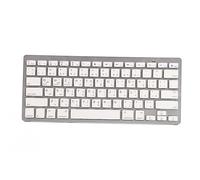 Bilingual Wireless Keyboard Mini Gaming Ultra Thin Portable White Keyboards Compatible with Android, iOS, PC (Arabic)