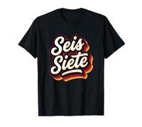 Bilingüe Groovy Seis Siete Meme Maestros Camiseta