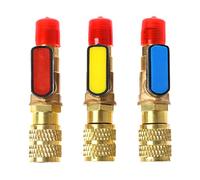 BIlinli 1/4 "Macho a 1/4" Válvula de Bola Recta SAE Hembra de Carga de CA para refrigerante R22