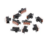 BIlinli 10 Piezas SS22F32 6 Pines 2 Posiciones DPDT On/On Mini Interruptor Deslizante Interruptor de Palanca 0.5A