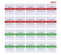 BIlinli 20 Piezas de solución tampón de pH en Polvo PH para medidor de Prueba Medida Calibración 4.01 6.86