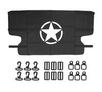 Bilinli Cubierta de Carga, Cubierta de Tablero de Carga Interior Trasero para Maletero, Alfombrilla de Almacenamiento Oxford con patrón de Estrella con Clips de Hebilla para Jeep Wrangler JK