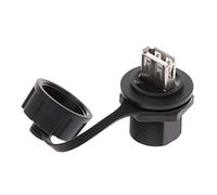 BIlinli Impermeable IP67 del Enchufe del zócalo del Montaje del Conector del Paso del Panel del USB 2.0 Casquillo