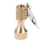 BIlinli Mandril de Aire de 1/4"Mandril de neumático de Servicio Pesado con Clip para manómetro de inflador Compresor de Aire Bloqueo Recto de Flujo Abierto en el Mandril