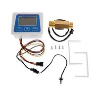 BIlinli Medidor de Flujo Digital Medidor de Flujo de Agua Registro de Tiempo de Temperatura con Sensor de Flujo G1 / 2