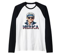 Bill Clinton 4 de julio Merica Camiseta Manga Raglan