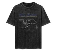 Bill Evans T-Shirt Printed tee Graphic Top for Men Black Shirt S