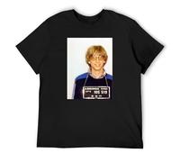 Bill Gates Celebrity Mugshot Men's T-Shirt Unisex Black Cotton Print tee Shirts XXL