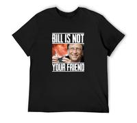 Bill Gates Is Not Your Friend Conspiracy Men's T-Shirt Unisex Black Cotton Print tee Shirts XXL