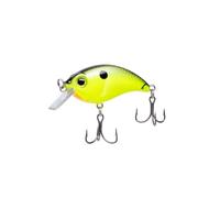 Bill Lewis ATV Squarebill Crankbait - Señuelo Realista para Agua Dulce y Salada 1.0 con Gancho Mustad Triple Grip Chartreuse Shiner
