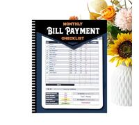 Bill Payment Notebook - Monthly Bill Tracker Journal, 10x8.2inches Binding Finance Planner Book, Expense Tracking Ledger for Personal Budgeting, Income and Expense Organizer for Daily Money Planning