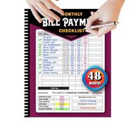 Bill Payment Tracker, Bill Tracker - Libro de gestión financiera mensual para organizadores de dinero familiar | Lista de cheques de pago para cuadernos de gastos para ahorrar, presupuestar y realizar