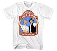 Bill & Ted Be Excellent to Each Other Men's T Shirt Storybook Adventure Keanu White L