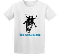 Bill Ted Face The MusicT Shirt Casual Round Neck Easy tee Comfortable White M