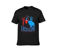Bill & Teds Excellent Adventures Theodore Logan Preston Keanu Unisex 100% Cotton Short-Sleeve T-Shirts Black L
