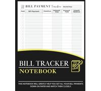 Bill Tracker Notebook: Large Print Monthly Bill Payment Checklist Notebook | +100 Pages ( 8.5 * 11 Inch)