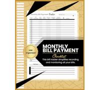 Bill Tracker with Monthly Bill Organizer Notebook & Planner for Financial Budgeting