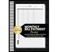Bill Tracker with Monthly Bill Organizer Notebook & Planner for Financial Budgeting