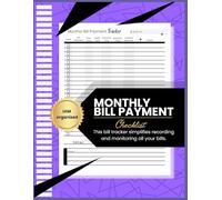 Bill Tracker with Monthly Bill Organizer Notebook & Planner for Financial Budgeting