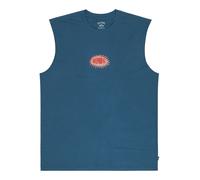 BILLABONG Camiseta 'BURN OUT' azul oscuro / azul cian / naranja L azul oscuro / azul cian / naranja