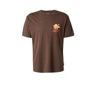 BILLABONG Camiseta 'GIMMICKS' marrón oscuro / amarillo / granadina / blanco L marrón oscuro / amarillo / granadina / blanco