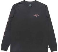 Billabong - Camisetas - Crayon Wave LS Tee Washed Black - Talla XL - Negro Negro XL