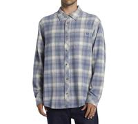 Billabong Coastline Flannel Camiseta, Slate Blue, Estándar para Hombre