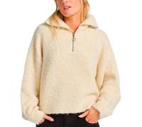 Billabong - Jerséis Mujer - Lost Heaven Half Zipped Sweater W White Cap para Mujer - Talla S - Beige Beige S